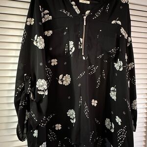 Maurice’s Brand- Black Floral Blouse